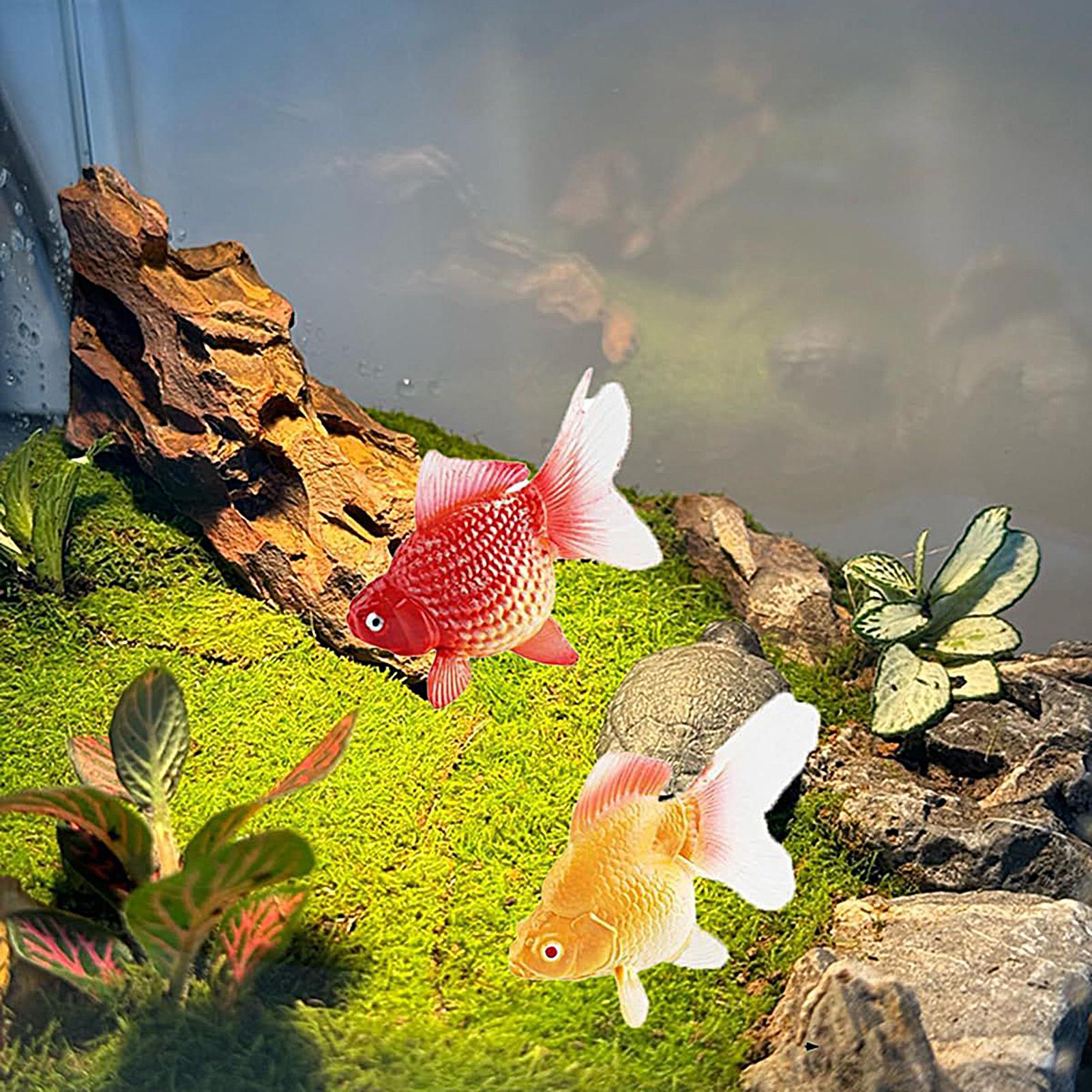Fake Gold Fish 2Pcs/set Artifi - Aquarium Plant Yellowing review and price